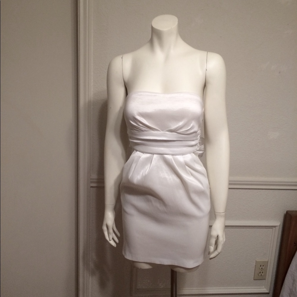 Strapless mini dress